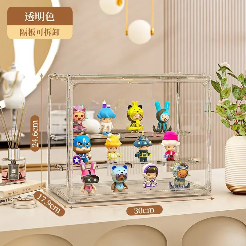 3PC/6PC/10PC Blind Box Storage Display Rack Le Master Office Rack Transparent Cabinet Acrylic Bubble Mart Doll Display Box