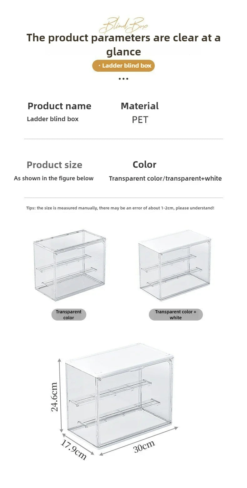 3PC/6PC/10PC Blind Box Storage Display Rack Le Master Office Rack Transparent Cabinet Acrylic Bubble Mart Doll Display Box