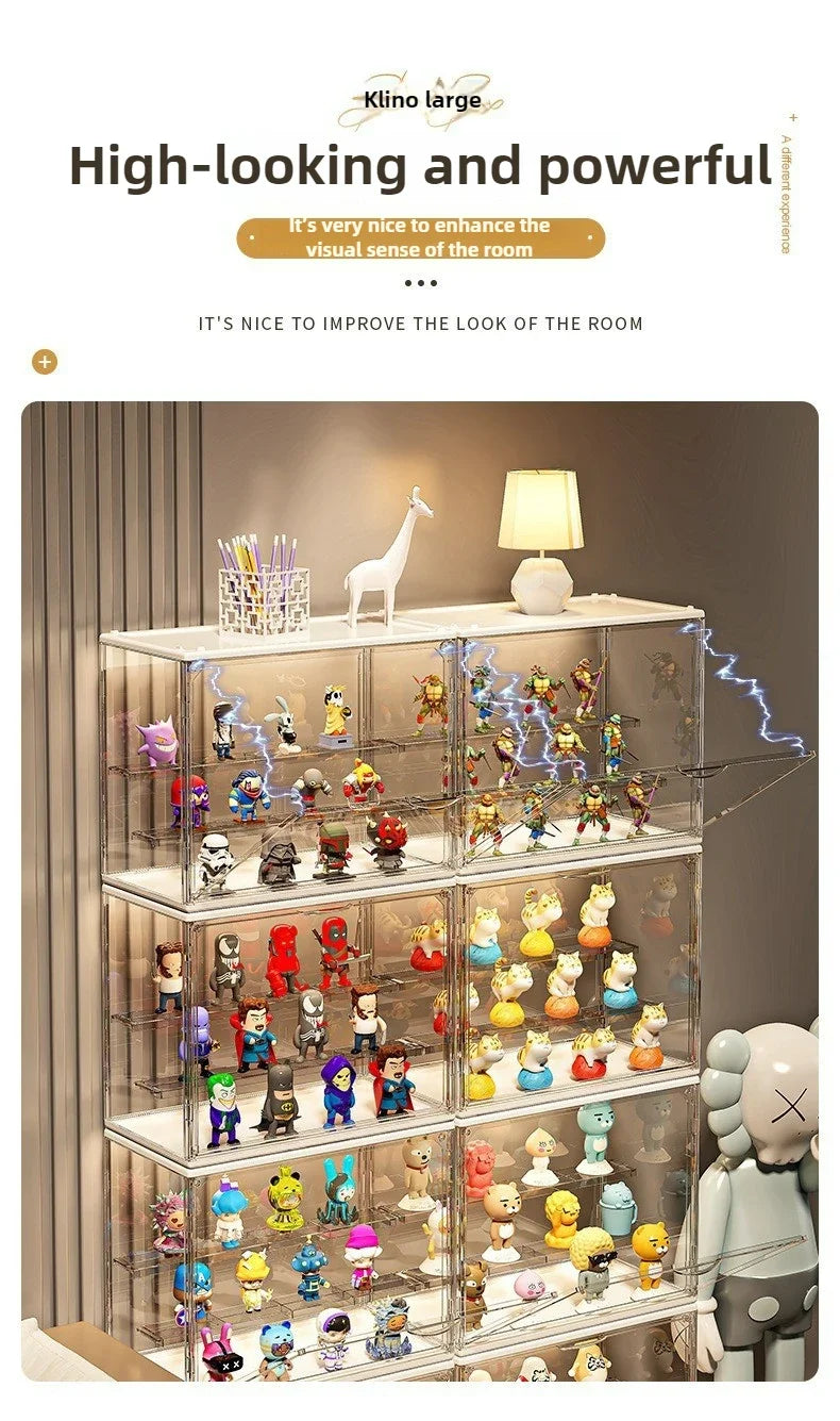 3PC/6PC/10PC Blind Box Storage Display Rack Le Master Office Rack Transparent Cabinet Acrylic Bubble Mart Doll Display Box