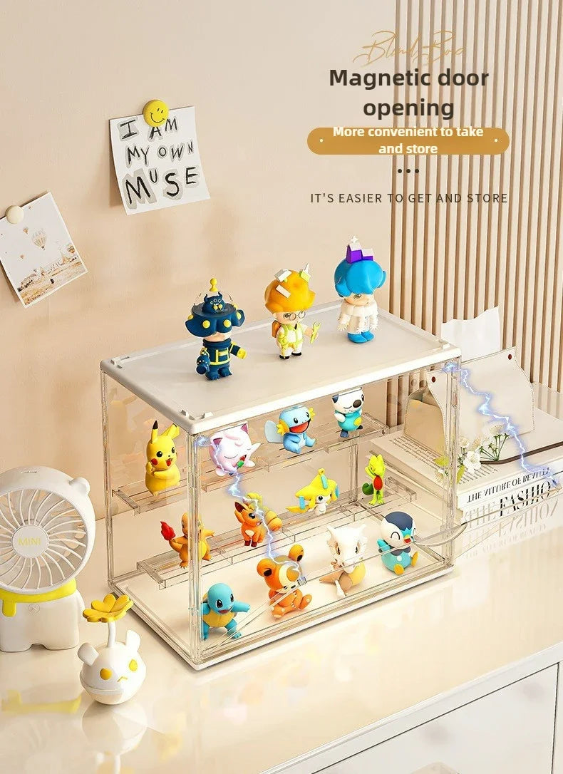 3PC/6PC/10PC Blind Box Storage Display Rack Le Master Office Rack Transparent Cabinet Acrylic Bubble Mart Doll Display Box