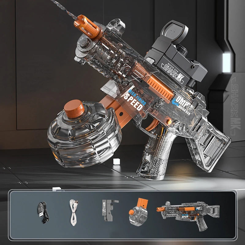 Water Guns Electric For Adults Powerful Squirt Automatic Water Suction Water Blasters Summer Outdoor Beach Toy For Kids Gift