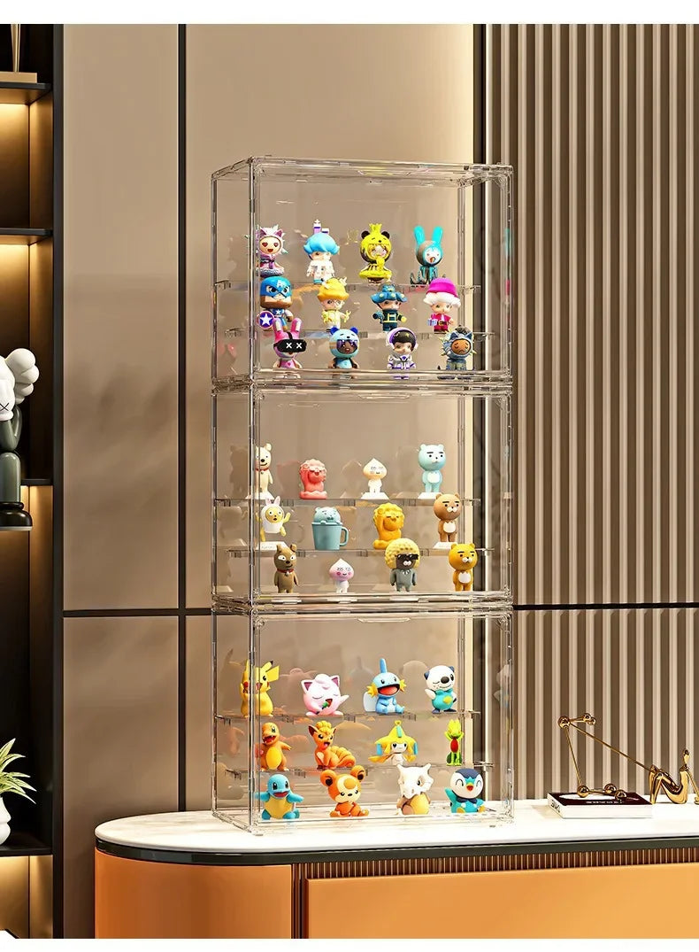 3PC/6PC/10PC Blind Box Storage Display Rack Le Master Office Rack Transparent Cabinet Acrylic Bubble Mart Doll Display Box