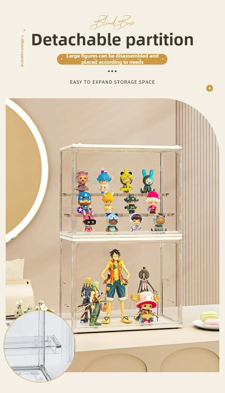 3PC/6PC/10PC Blind Box Storage Display Rack Le Master Office Rack Transparent Cabinet Acrylic Bubble Mart Doll Display Box