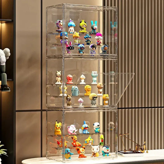 3PC/6PC/10PC Blind Box Storage Display Rack Le Master Office Rack Transparent Cabinet Acrylic Bubble Mart Doll Display Box