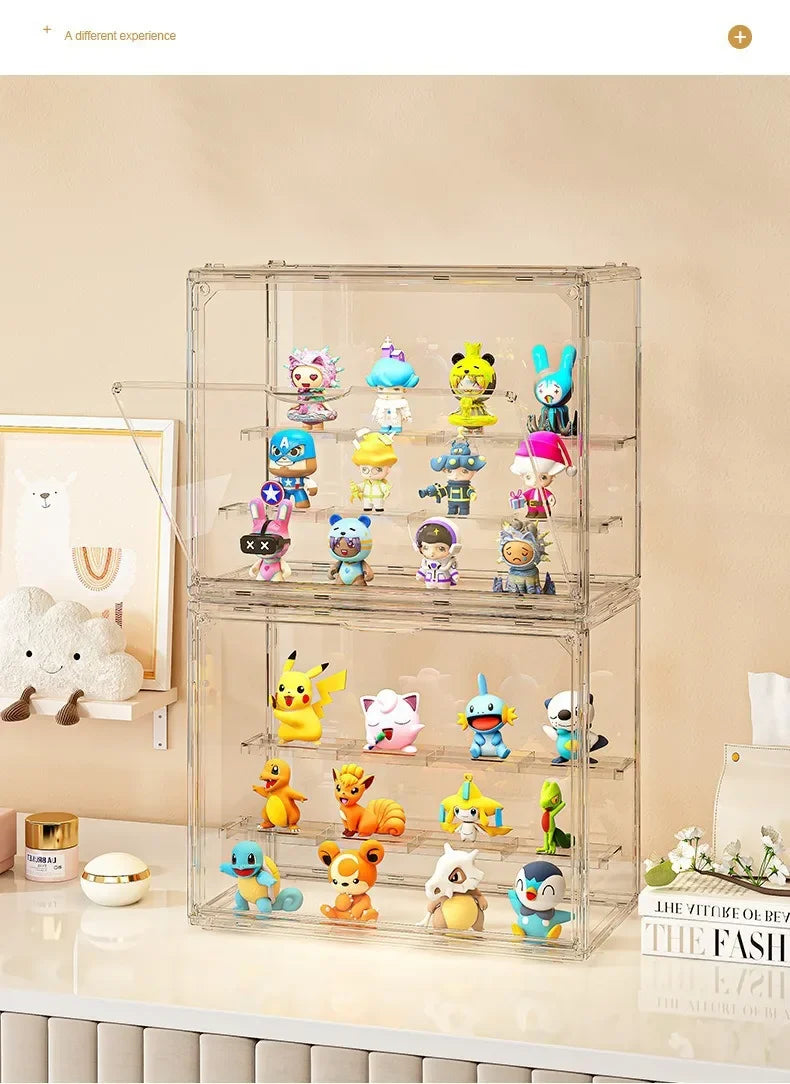 3PC/6PC/10PC Blind Box Storage Display Rack Le Master Office Rack Transparent Cabinet Acrylic Bubble Mart Doll Display Box