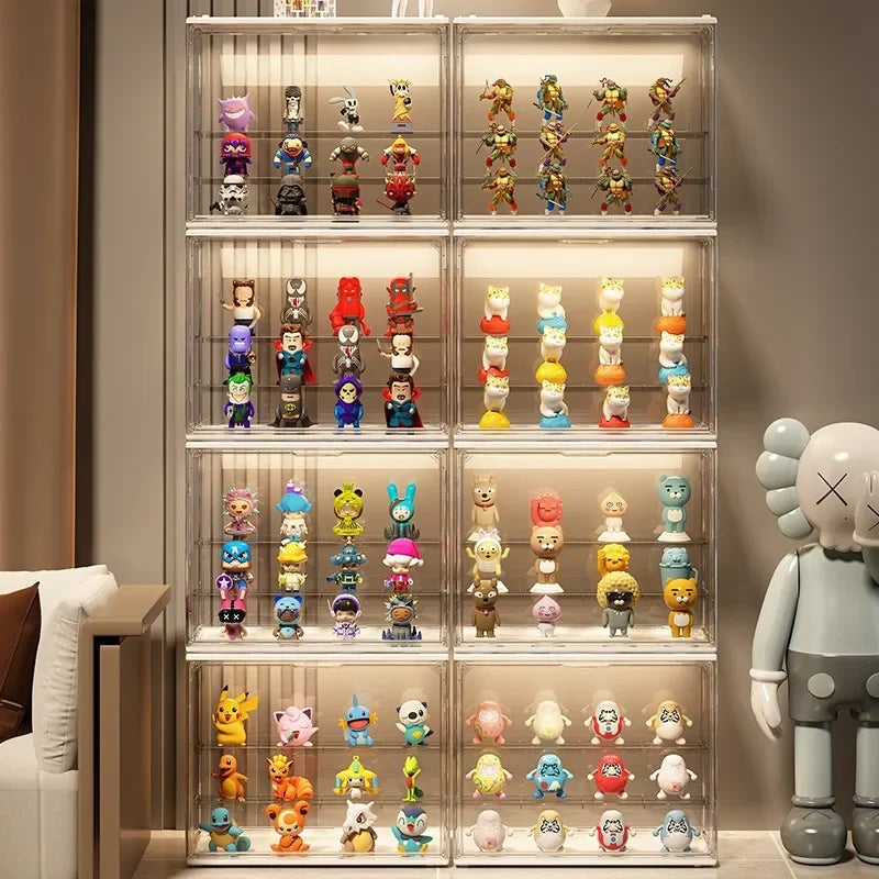 3PC/6PC/10PC Blind Box Storage Display Rack Le Master Office Rack Transparent Cabinet Acrylic Bubble Mart Doll Display Box