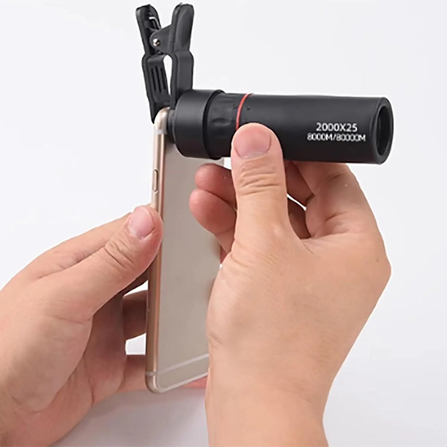 2000x25 HD Monocular Telescope Mini Portable Mobile Phone Telescope Outdoor Camping Hunting Birdwatching Telescopes